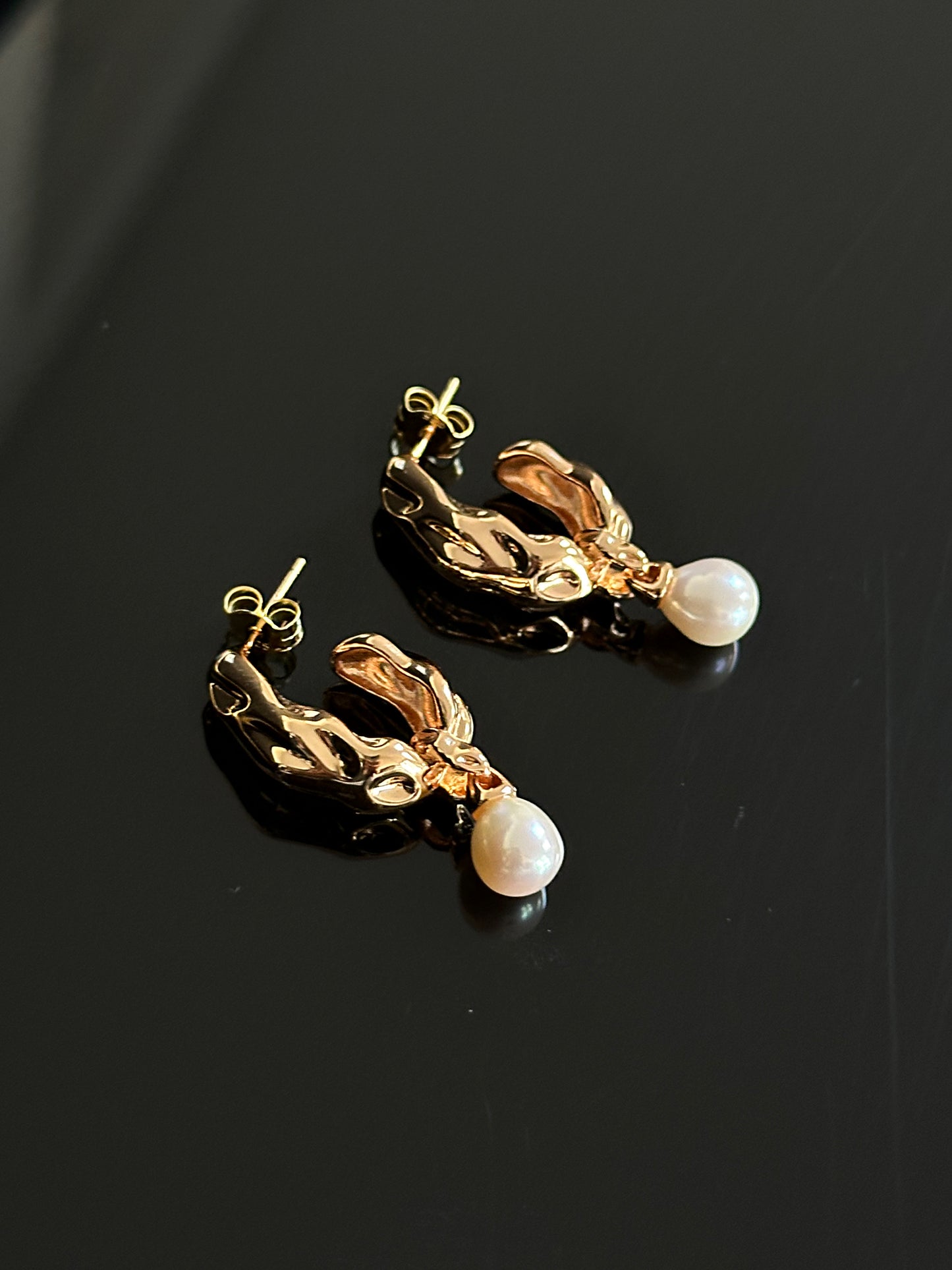 925 Mature Pearl Earrings