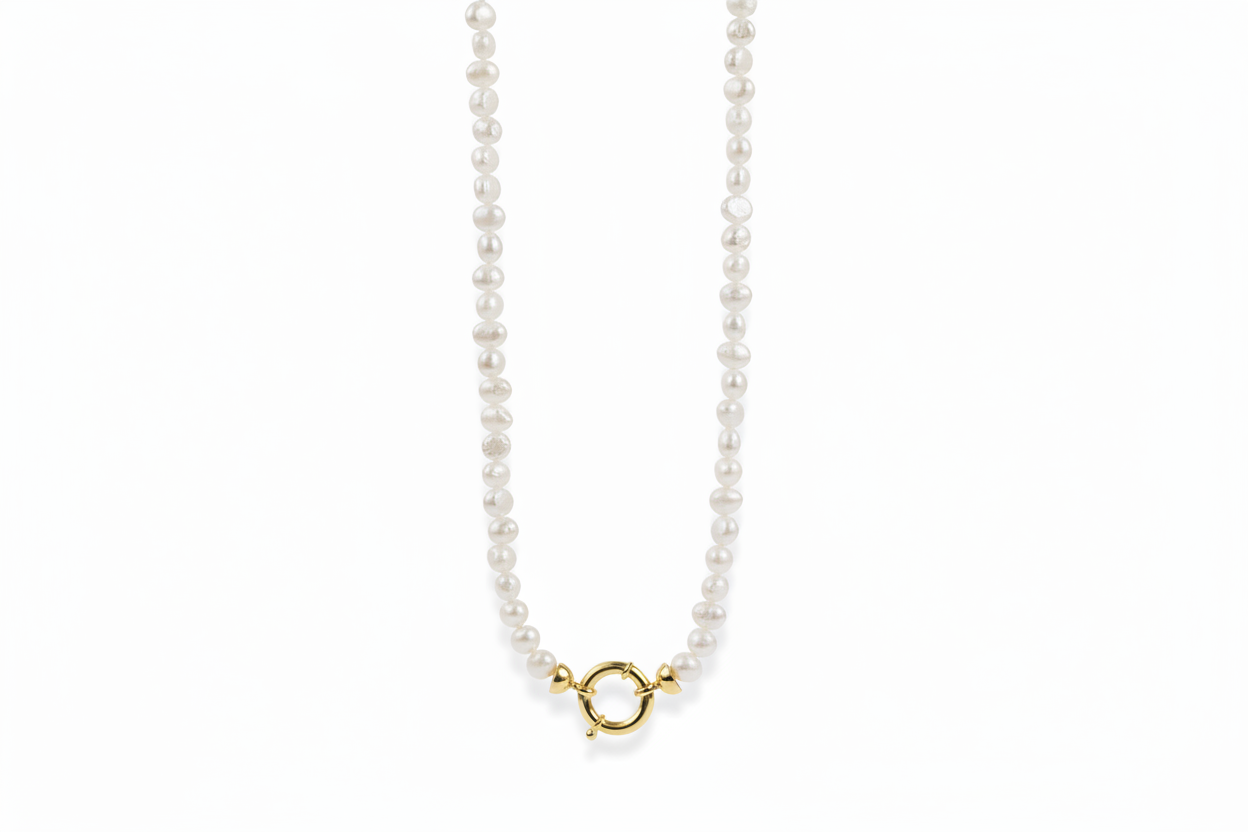 925 Fresh Water Pearl Lock Necklace