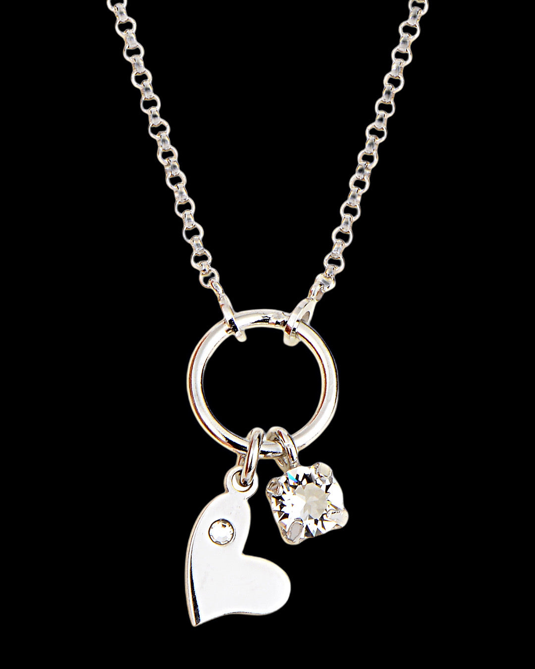 925 Charm heart necklace