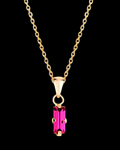 925 Pettit Swarovski baguette necklace