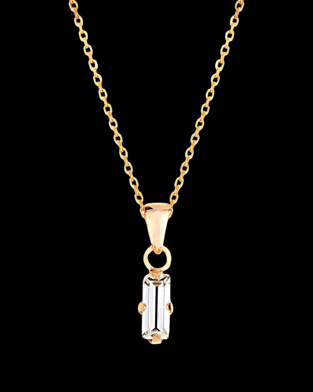 925 Pettit Swarovski baguette necklace