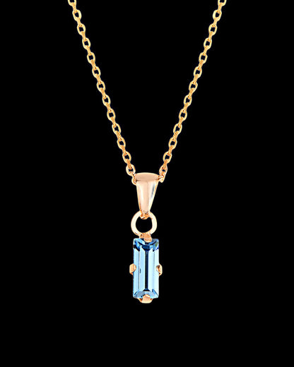 925 Pettit Swarovski baguette necklace