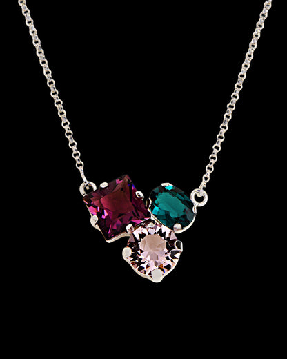 925 Rainbow Swarovski Aurora necklace