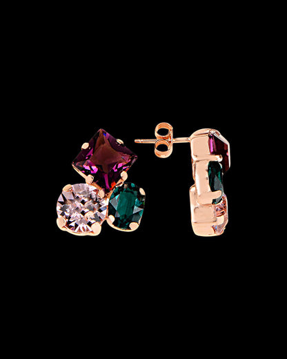 925 Rainbow Swarovski Aurora earrings