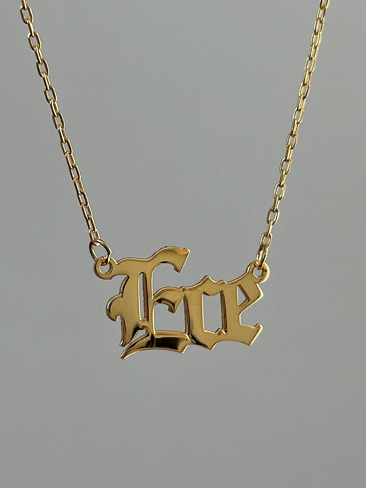 925 Old font name necklace