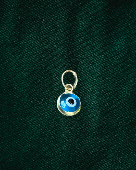 925 Circle devil eye charm