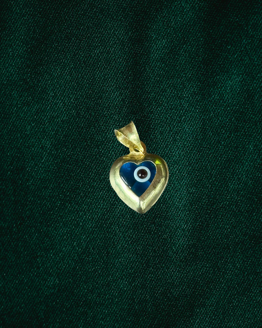 Heart devil eye charm