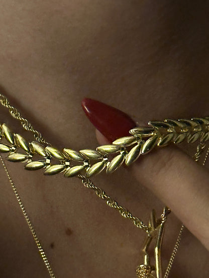 925 Wheat chain necklace