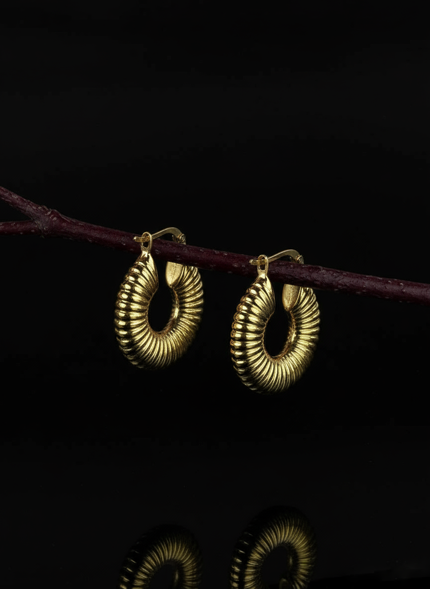 Caterpillar Hoop küpe