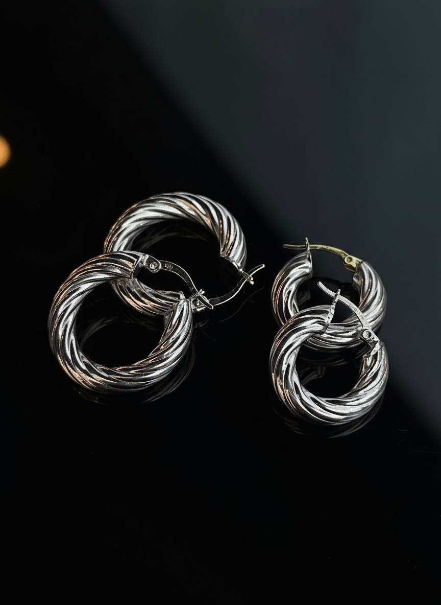 925 Vintage Hoop earring