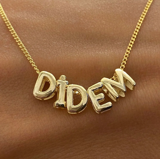 Baloon Letter Name Necklace