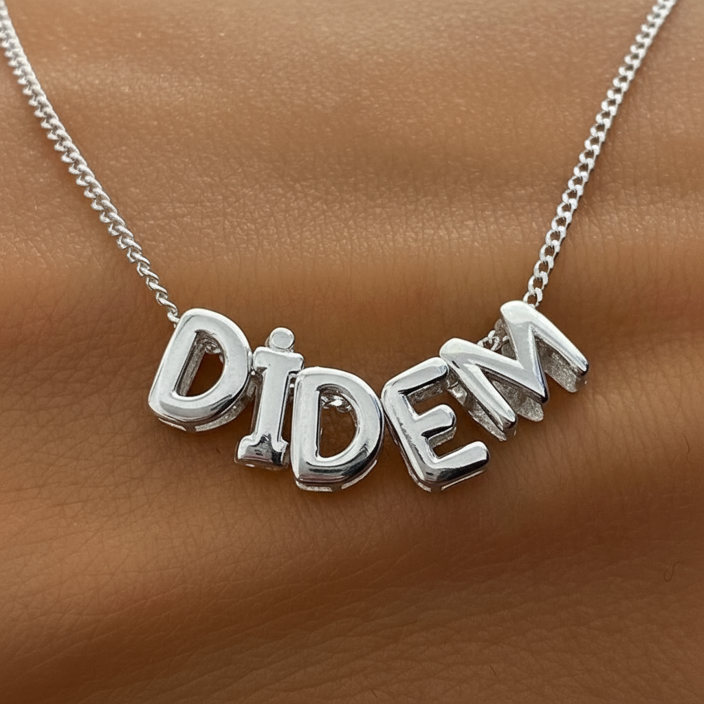 Baloon Letter Name Necklace