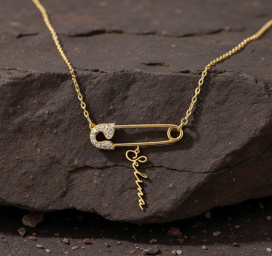 Customized Pin Charm Necklace