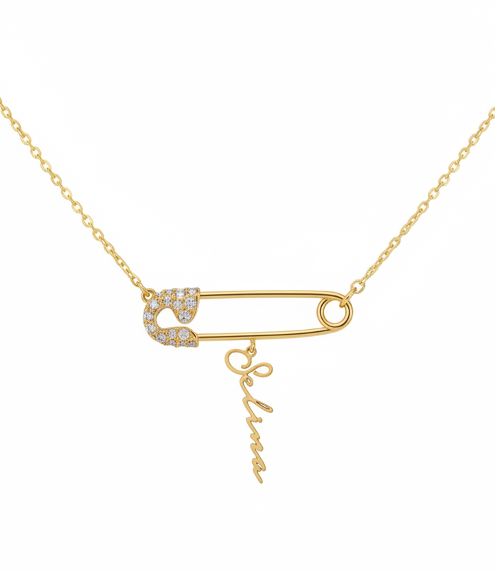Customized Pin Charm Necklace