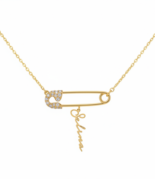 Customized Pin Charm Necklace