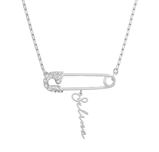 Customized Pin Charm Necklace