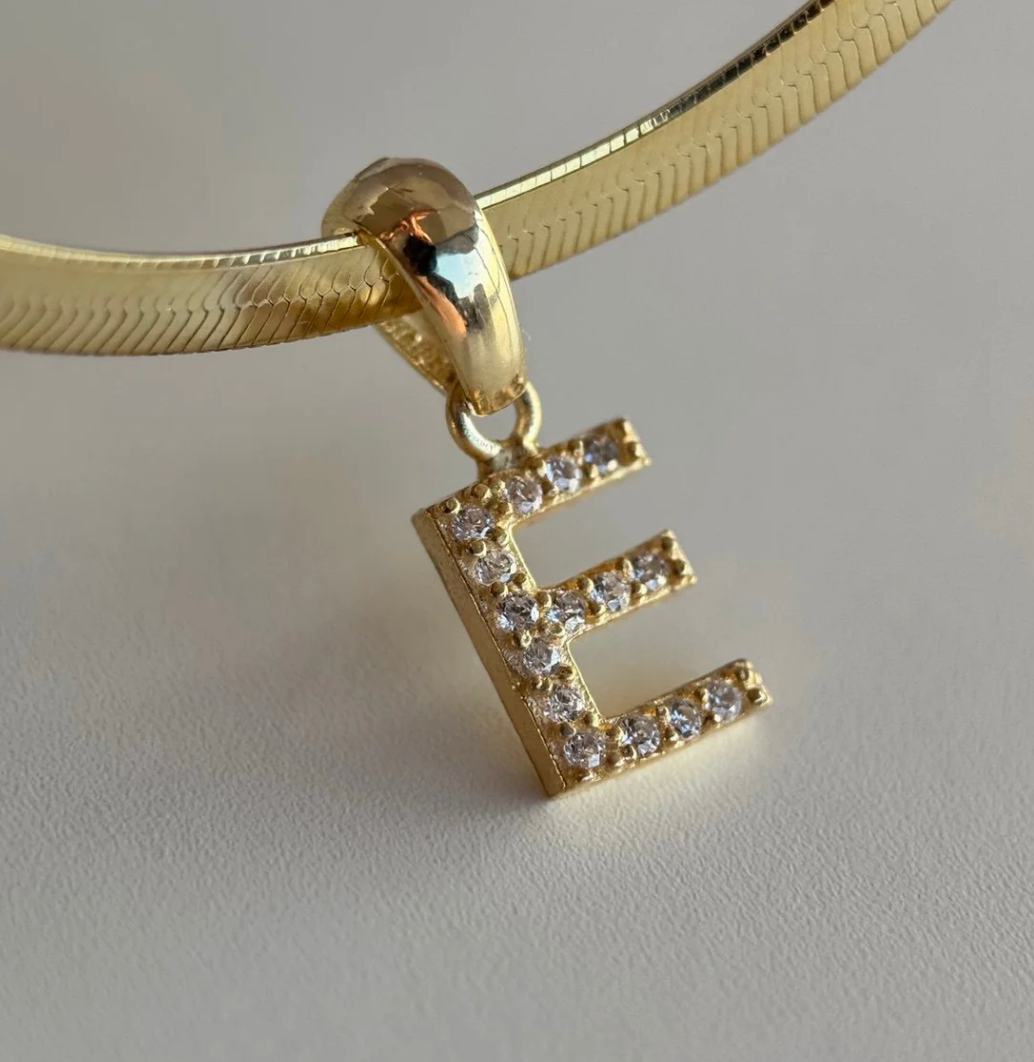 The 925 customized italian letter necklace