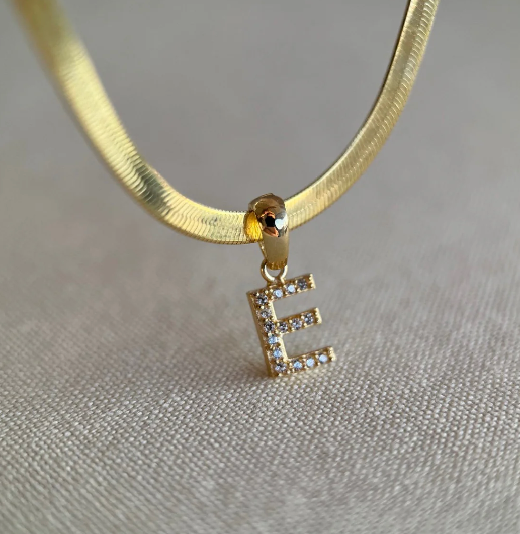 The 925 customized italian letter necklace