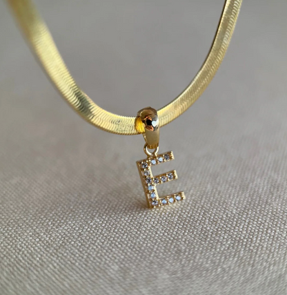 The 925 customized italian letter necklace