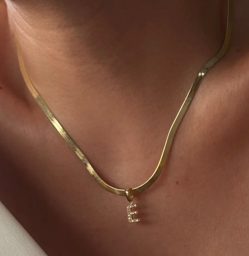 The 925 customized italian letter necklace