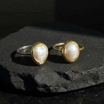 The 925 pure pearl ring