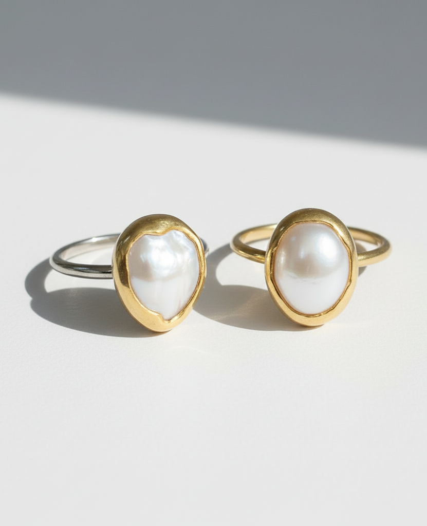 The 925 pure pearl ring
