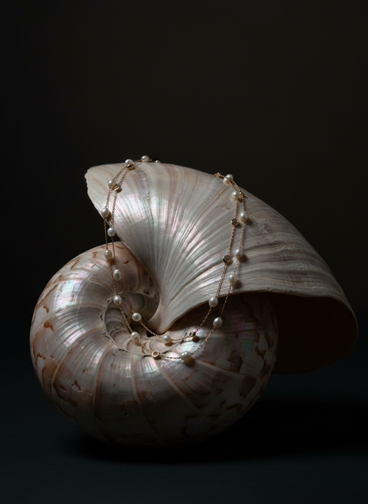 The 925 Pearl diamond chain