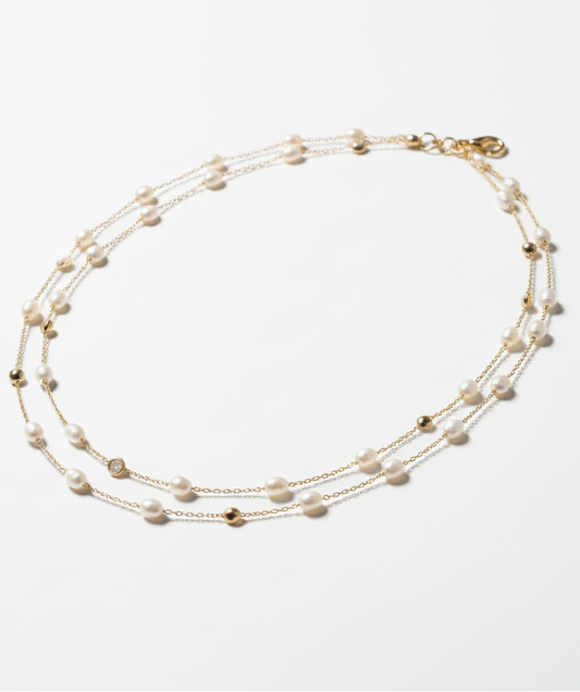 The 925 Pearl diamond chain