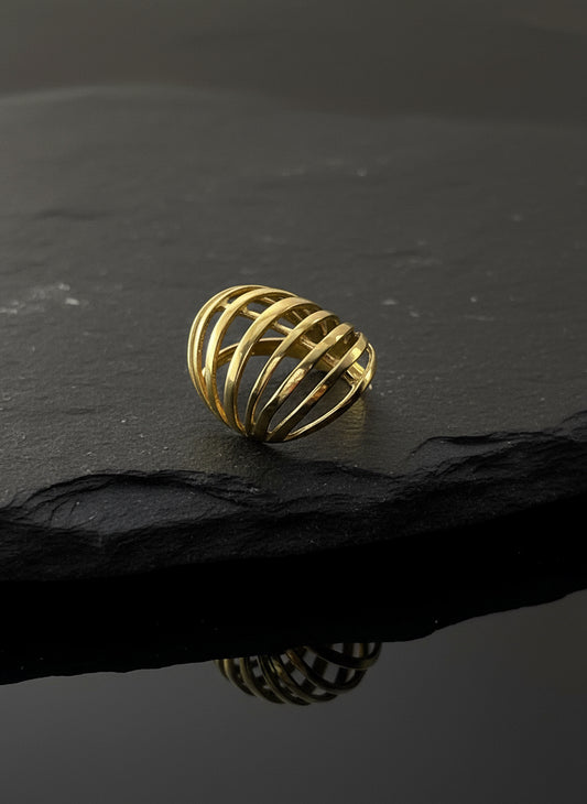 The 925 Goldan Wave ring
