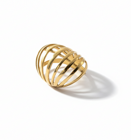 The 925 Goldan Wave ring