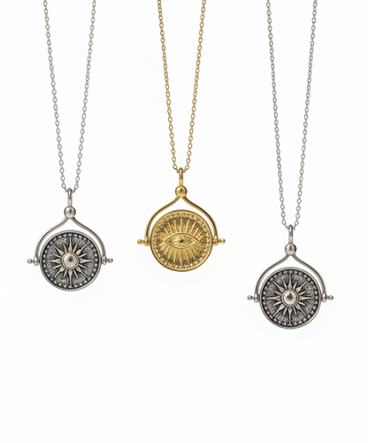 Rotate Güneş ve Göz kolye