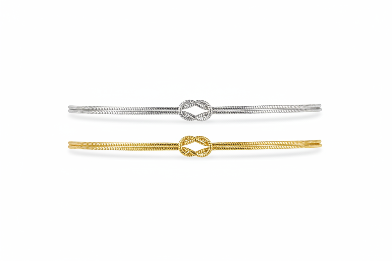 Düğüm çift bilekliği