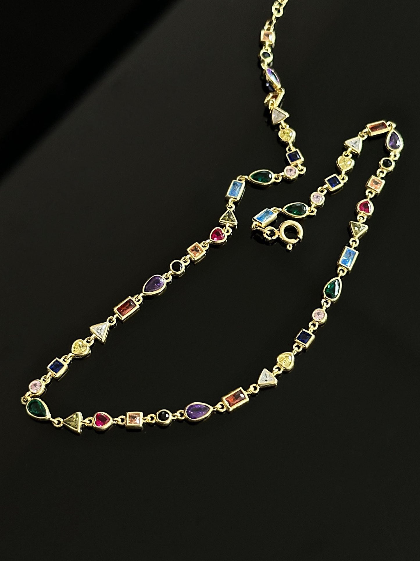 The 925 Irregular Colorful Choker Necklace