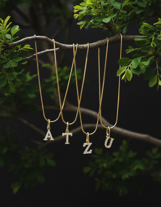 The 925 Letter+ snake chain Necklace