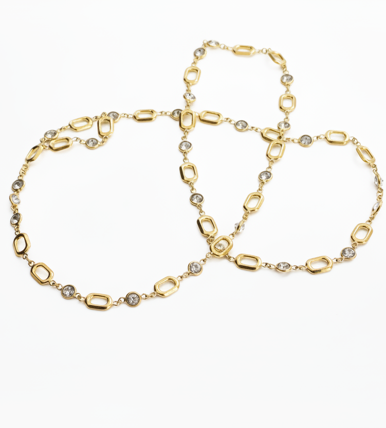 Golden Glimmer zincir kolye