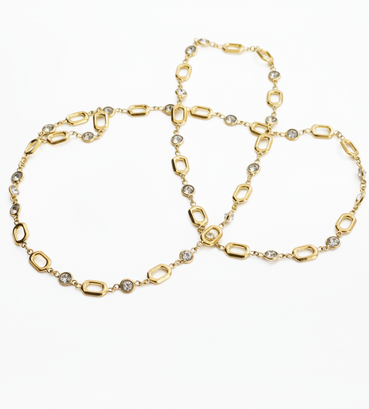 Golden Glimmer zincir kolye