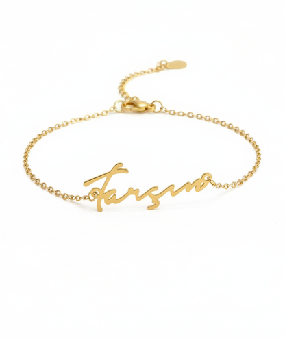 The 925 customized handwriting bracelet