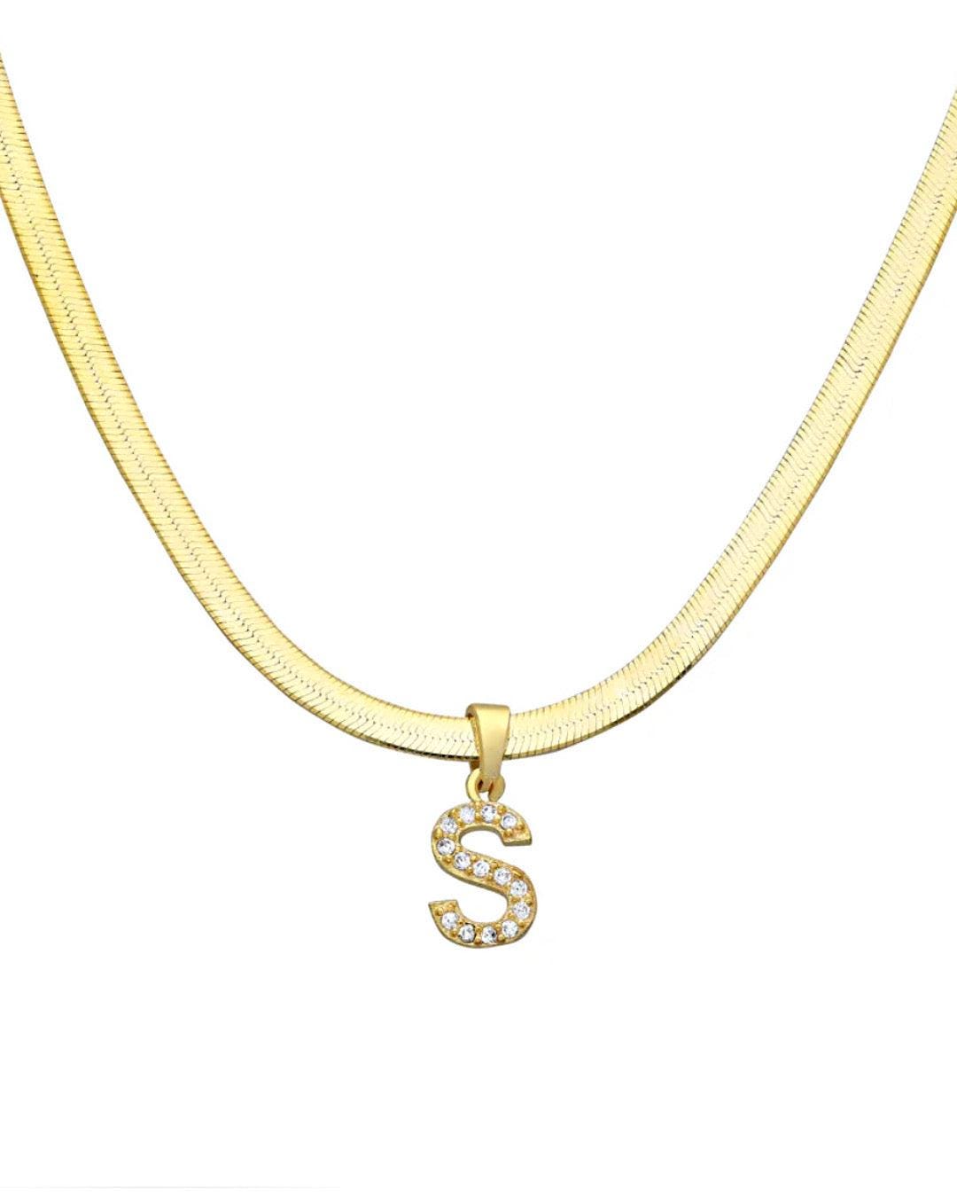 The 925 customized italian letter necklace