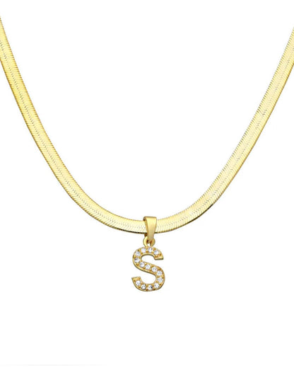 The 925 customized italian letter necklace