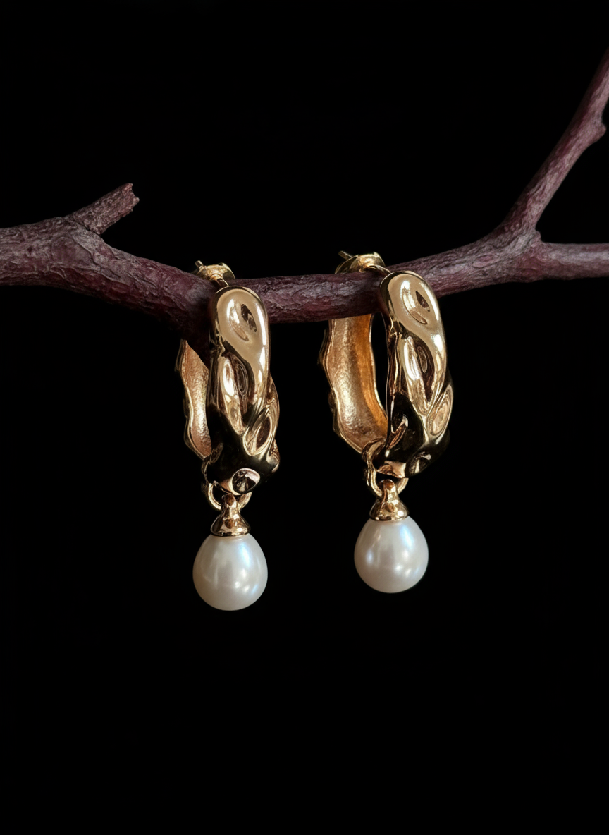 The 925 Mature Pearl Earrings