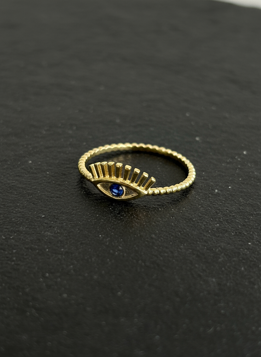The 925 Minimal eye ring