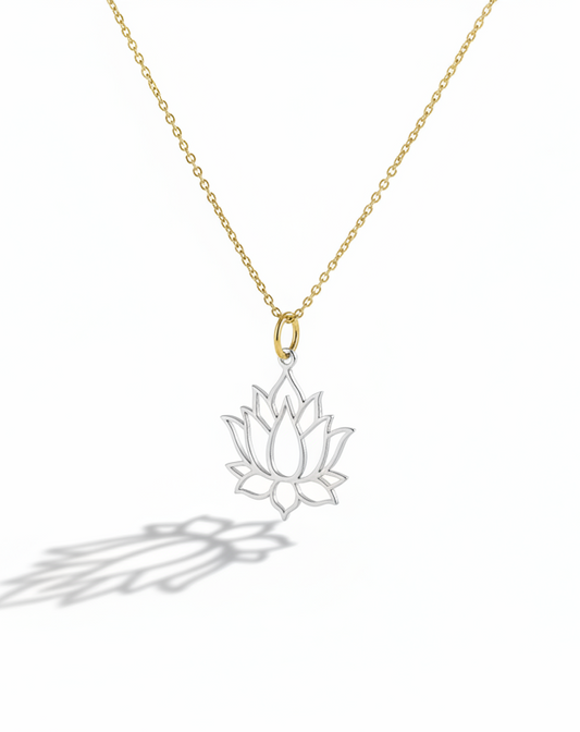 Lotus çiçeği kolye