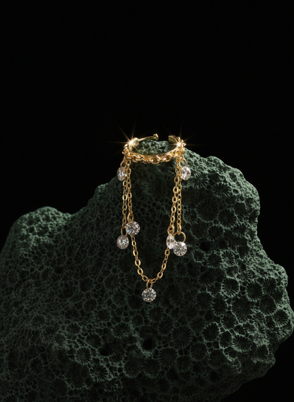 The 925 Crystal Link Ear Cuff