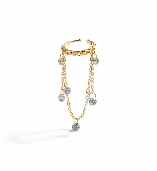 The 925 Crystal Link Ear Cuff